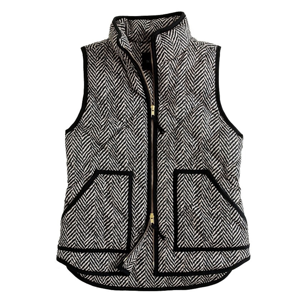 JCrew herringbone quilted puffer vest. - Picture 3 of 4